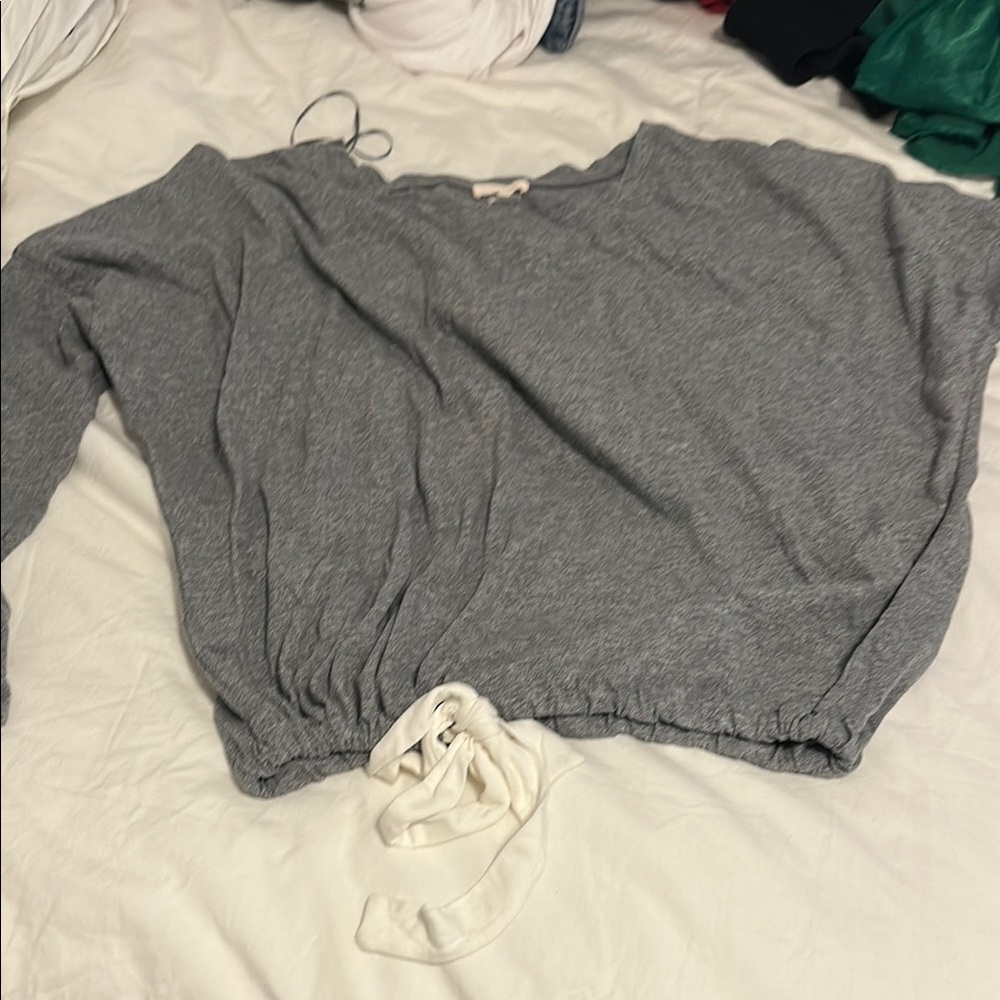 Gray Women's Pajama Top